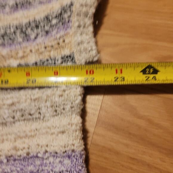 J. Jill Womens Striped Textured Short Sleeve Sweater BlousePastel Top L Sping - Picture 4 of 7